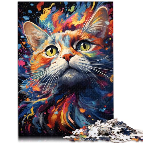 Puzzle zum Ausmalen, Katzen-Puzzle für Erwachsene, 1000-teiliges Holzpuzzle ganze Familie und Dieses 1000-teilige (50 x 75 cm) von LGNBTGM