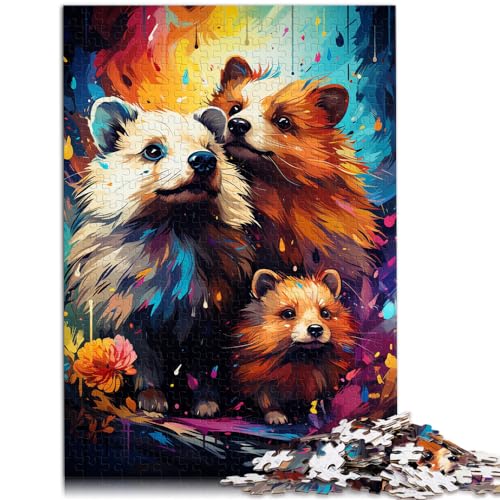 Puzzle zum Ausmalen, Meerschweinchen, 1000 Teile, für Erwachsene, von Wooden Puzzles, anspruchsvolles, schwieriges Puzzle, 1000 Teile (50 x 75 cm) von LGNBTGM