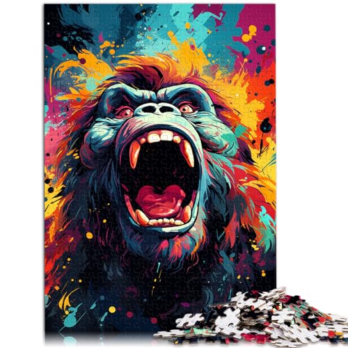 Puzzle zum Ausmalen, Orang-Utan, 1000 Teile, Holzpuzzle, jedes Teil ist einzigartig – anspruchsvolles, unterhaltsames Familienspiel, 1000 Teile (50 x 75 cm) von LGNBTGM