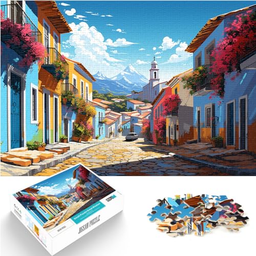 Puzzle zum Ausmalen, Paraty, Brasilien, Puzzles mit 1000 Teilen, Puzzles für Erwachsene, Holzpuzzle, interessantes Puzzle zur Stressreduzierung, 1000 Teile (50 x 75 cm) von LGNBTGM