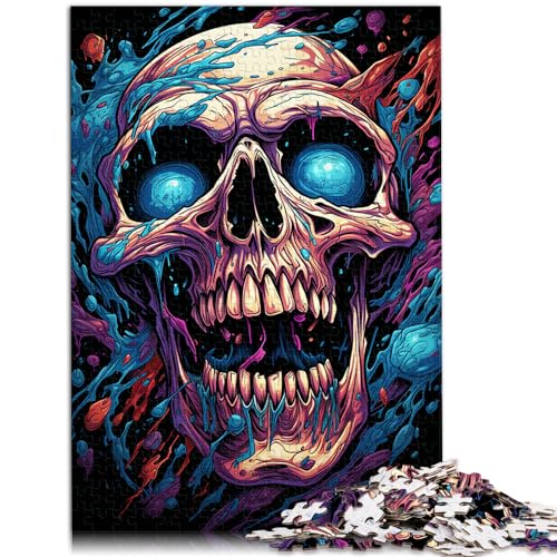 Puzzle zum Ausmalen, Totenkopf, für Erwachsene, 1000 Teile, Puzzle-Geschenke. Das Holzpuzzle ganze Familie und Dieses 1000-teilige (50 x 75 cm) von LGNBTGM