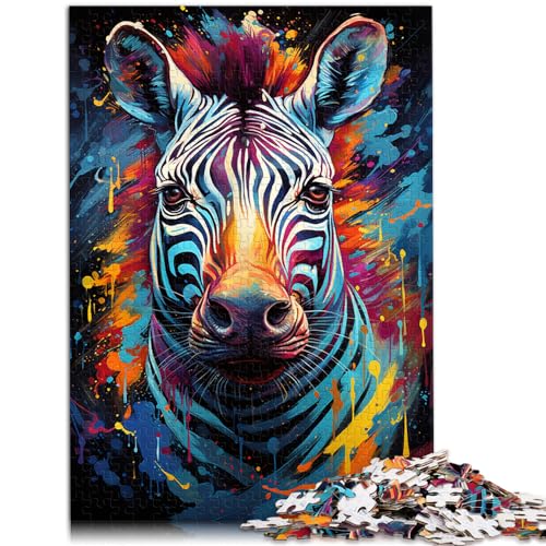 Puzzle zum Ausmalen, Zebra, 1000 Teile, Holzpuzzle, jedes Teil ist einzigartig – anspruchsvolles, unterhaltsames Familienspiel, 1000 Teile (50 x 75 cm) von LGNBTGM