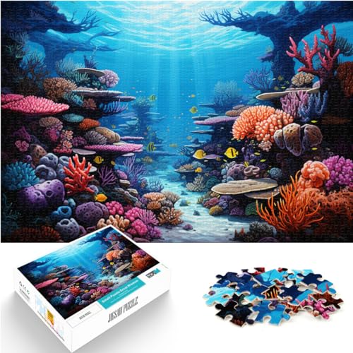 Puzzle zum Ausmalen des Great Barrier Reef, 1000 Teile, Puzzle für Erwachsene, jedes Teil ist einzigartig – anspruchsvolles, unterhaltsames Familienspiel, 1000 Teile (50 x 75 cm) von LGNBTGM