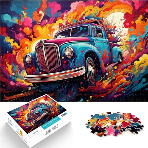 Puzzle zum Bemalen von Lastwagen. Puzzle für Erwachsene mit 1000 Teilen. Holzpuzzle als Geschenk für die ganze Familie. 1000 Teile (50 x 75 cm) von LGNBTGM