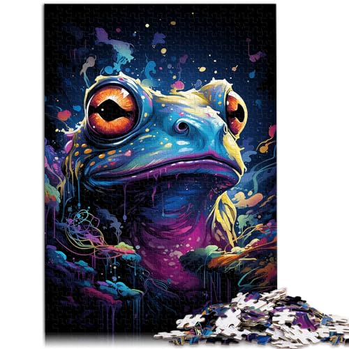 Puzzle zum Malen, Farbfrosch, 1000-teiliges Puzzle für Erwachsene, Holzpuzzle, anspruchsvoll, Aber unterhaltsam und humorvoll, 1000 Teile (50 x 75 cm) von LGNBTGM