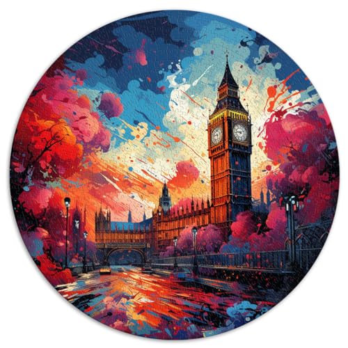 Puzzle zum Verschenken, Big Ben und London Eye Puzzle | Puzzle 1000 Teile für Erwachsene, 67,5 x 67,5 cm, lustige Puzzlespiele, Spielzeug, Denkspiel von LGNBTGM