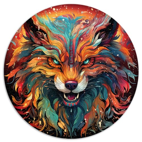 Puzzle zum Verschenken, Fantasy-Wolf, 1000 Teile, Puzzle für Erwachsene, 67,5 x 67,5 cm, einfaches Puzzle, ganze Familie von LGNBTGM