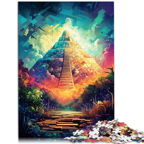 Puzzle zum Verschenken, farbenfrohes Fantasie-Pyramiden-Puzzle, 1000 Teile, Holzpuzzle als Geschenk für die ganze Familie, 1000 Teile (50 x 75 cm) von LGNBTGM