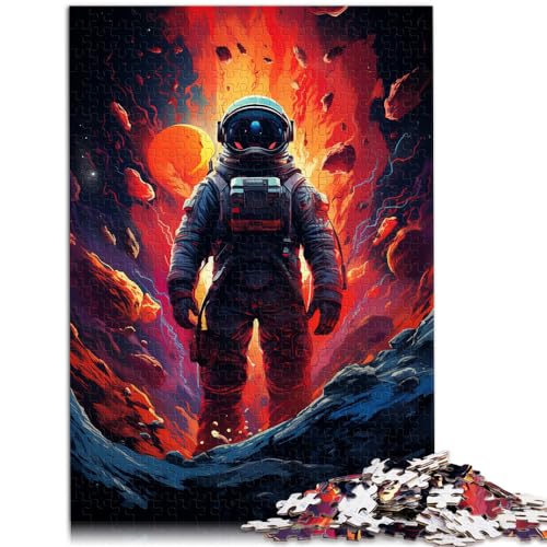 Puzzle zum Zeichnen eines abenteuerlustigen Astronauten, 1000-teiliges Puzzle, anspruchsvolles, unterhaltsames Spiel für die ganze Familie, 1000 Teile (50 x 75 cm) von LGNBTGM