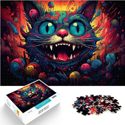 Puzzles, Geschenke, Spielzeug, Katze, 1000 Teile, Puzzle aus Holz, jedes Teil ist einzigartig – anspruchsvolles, unterhaltsames Spiel für die ganze Familie, 1000 Teile (50 x 75 cm) von LGNBTGM