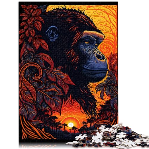 Puzzles, Geschenke, Spielzeuge, Gorilla-Art-Stil, 1000-teiliges Puzzle aus Holz, anspruchsvolles, unterhaltsames Spiel für die ganze Familie, 1000 Teile (50 x 75 cm) von LGNBTGM