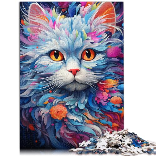 Puzzles Buntes süßes Kätzchen-Puzzle für Erwachsene, 500-teiliges jedes Teil ist einzigartig – anspruchsvolles, unterhaltsames Spiel für die ganze Familie, 500 Teile (38 x 52 cm) von LGNBTGM