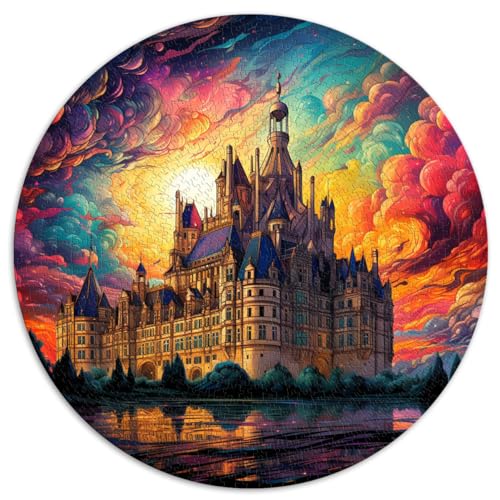 Puzzles Chateau de Chambord 1000 große Teile Puzzle für Erwachsene 67,5 x 67,5 cm Lernspielzeug Familienspiele einzigartiges Herausforderungsspiel von LGNBTGM