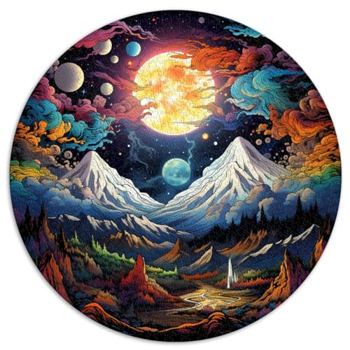 Puzzles Lernspiele Berge Mond Weltraum 1000 Teile Puzzles für Erwachsene Puzzles 67,5x67,5cm Lernpuzzle Tolles Geschenk für von LGNBTGM