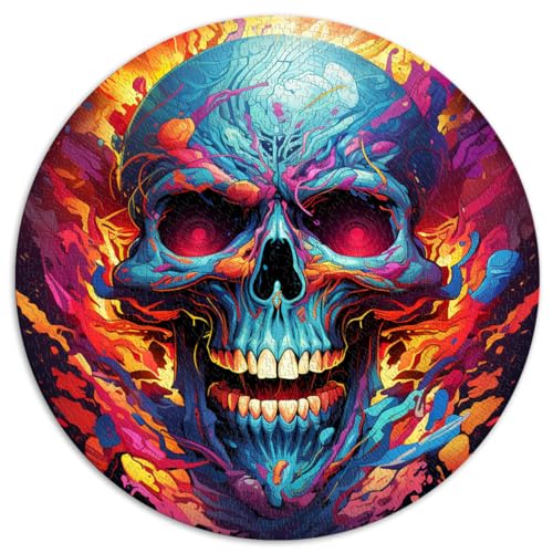 Puzzles Lernspiele Totenkopf bunte Puzzles für Erwachsene 1000 Teile 67,5x67,5 cm Familienspaß-Puzzle von Difficult Hard Jigsaw Puzzles von LGNBTGM