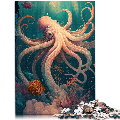 Puzzles Oktopus-Puzzle, 1000 Teile, Holzpuzzle, jedes Teil ist einzigartig – anspruchsvolles, unterhaltsames Spiel für die ganze Familie, 1000 Teile (50 x 75 cm) von LGNBTGM