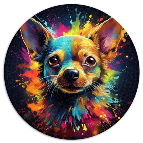 Puzzles für „Psychedelic Chihuahua“ 1000 Teile Puzzle 26,5 x 26,5 Zoll Puzzlespiel. Jedes Teil ist einzigartig – anspruchsvolles, unterhaltsames Spiel für die ganze Familie. von LGNBTGM