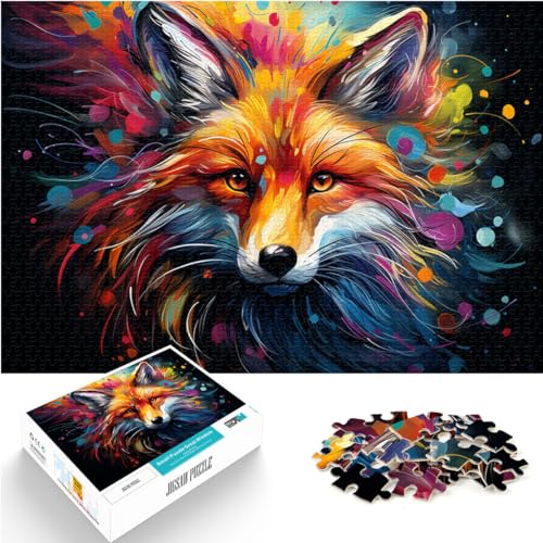 Puzzles für Erwachsene, farbenfroher Psychedelischer Kunstfuchs, 1000 Teile, jedes Teil ist einzigartig – anspruchsvolles, unterhaltsames Familienspiel, 1000 Teile (50 x 75 cm) von LGNBTGM