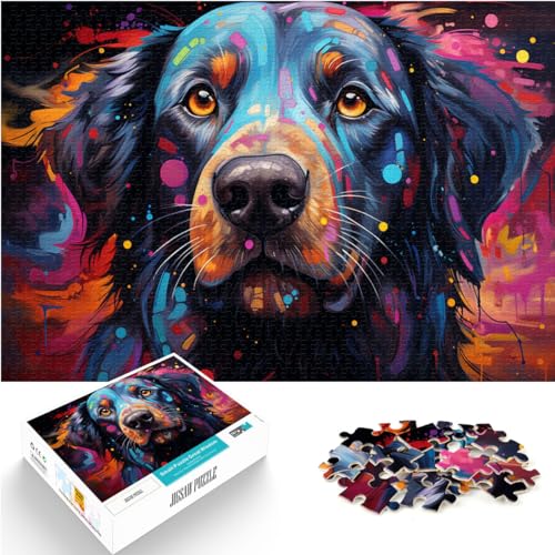 Puzzles für farbenfrohe, psychedelische, Bizarre Hunde. Puzzles aus Holz mit 1000 Teilen. anspruchsvolles, unterhaltsames Spiel für die ganze Familie. 1000 Teile (50 x 75 cm) von LGNBTGM