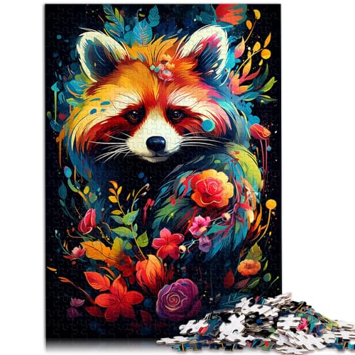 Puzzles zum Ausmalen, Waschbär, 1000-teiliges Puzzlespiel, Holzpuzzle, Familienspiel zum Stressabbau, schwieriges Herausforderungspuzzle, 1000 Teile (50 x 75 cm) von LGNBTGM