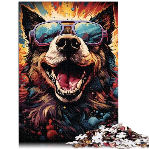 Puzzles zum Ausmalen von Hunden, 1000 Teile, Premium-Puzzle, Holzpuzzle, Familienspiel, Stressabbau, schwieriges Herausforderungspuzzle, 1000 Teile (50 x 75 cm) von LGNBTGM