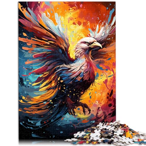 Puzzles zum Malen, Color Phoenix-Puzzle für Erwachsene, 500 Teile, Holzpuzzle, Familienspiel, Stressabbau, schwieriges Herausforderungspuzzle, 500 Teile (38 x 52 cm) von LGNBTGM