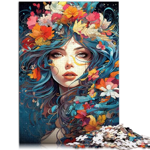 Puzzles zum Verschenken, farbenfrohe psychedelische Göttin, schwierige und anspruchsvolle Puzzles aus Holz mit 1000 Teilen, lustige Spiele für die ganze Familie, 1000 Teile (50 x 75 cm) von LGNBTGM