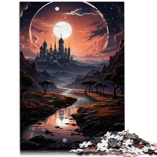 Puzzlespiel „Dark Castle“ - Puzzle für Erwachsene, 300 Teile, Holzpuzzle, Familienspiel, Stressabbau, schwieriges Herausforderungspuzzle, 300 Teile (26 x 38 cm) von LGNBTGM