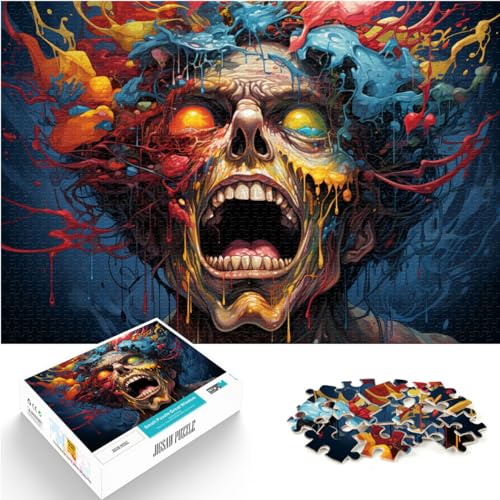 Puzzlespiel „Menschen Werden von Dämonen befallen“, 1000-teiliges Puzzle für Erwachsene, Holzpuzzle, interessantes Puzzle zur Stressreduzierung, 1000 Teile (50 x 75 cm) von LGNBTGM