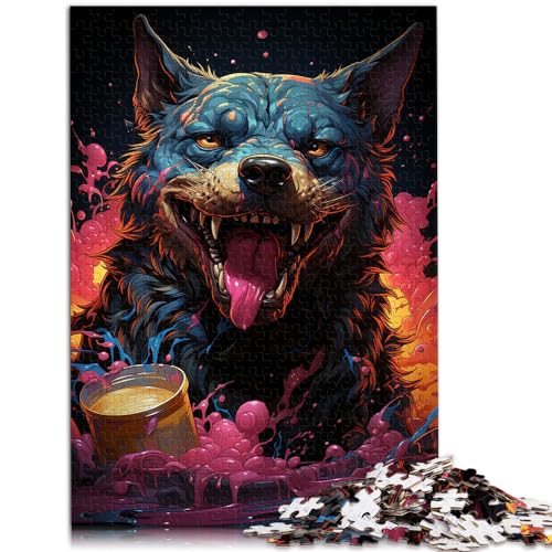 Puzzlespiel Tierwolf, 1000-teiliges Puzzle für Erwachsene, Holzpuzzle, Spaß für zu Hause, Aktivitäten, Geburtstagsgeschenk, Reisegeschenke, 1000 Teile (50 x 75 cm) von LGNBTGM