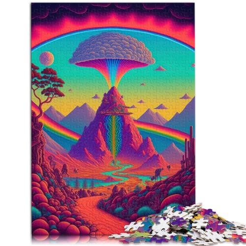 Puzzlespiel psychedelische Natur, Puzzle 300 Teile für Erwachsene, Holzpuzzlespielzeug, Puzzles, Lernspiele, Stressabbau-Puzzles, 300 Teile (26 x 38 cm) von LGNBTGM