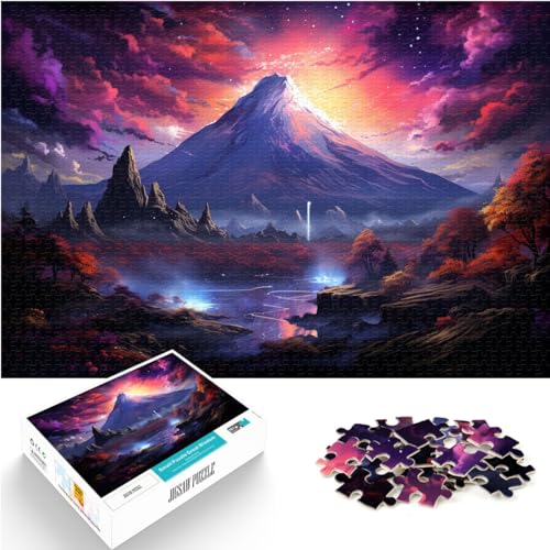 Puzzlespiele, Bunter Berg Fuji für Erwachsene, 1000-teiliges Puzzle aus Holz, anspruchsvolles, unterhaltsames Spiel für die ganze Familie, 1000 Teile (50 x 75 cm) von LGNBTGM