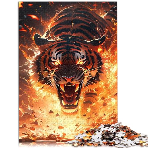 Spiel-Geschenk-Puzzle „Der Wilde Tiger“, 1000 Teile für Erwachsene, aus Holz, interessantes Puzzle zur Stressreduzierung, 1000 Teile (50 x 75 cm) von LGNBTGM