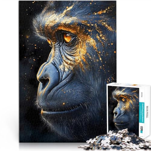 Spiele Spielzeug Geschenk Goldenes Gorilla-Porträttier Puzzle 1000 Teile für Jugendliche 50x75cm Heimdekoration Spielzeug Spiele Spielzeug Geschenk Goldenes Gorilla-Porträttier Puzzle 1000 Teile für Jugendliche 50x75cm Heimdekoration Spielzeug von LGNBTGM