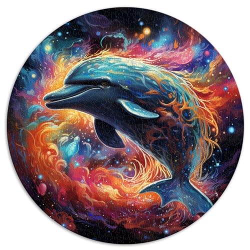 Spielgeschenk Puzzle Delphin 1000 extragroße Teile Puzzle 67,5 x 67,5 cm Puzzle Lernspiele Dekomprimierendes geistiges Lernspielzeug von LGNBTGM