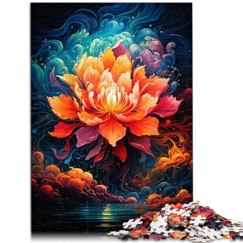 Spielgeschenk Puzzle Fantasiegemälde Blumen Puzzle für Erwachsene 300-teiliges Puzzle Holzpuzzle Schwierige schwere Puzzles für Frauen und Männer 300 Teile (26 x 38 cm) von LGNBTGM