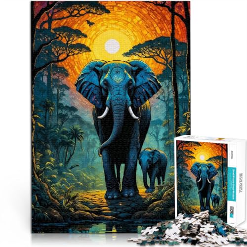Spielzeug-Intellektuelles Spiel Elefantenlandschaft 2000-Teile-Puzzle für Teenager 70x100cm Heimdekoration Spielzeug ab 14 Jahren Spielzeug-Intellektuelles Spiel Elefantenlandschaft 2000-Teile-Puzzle für Teenager 70x100cm Heimdekoration Spielzeug ab 14 Jahren von LGNBTGM