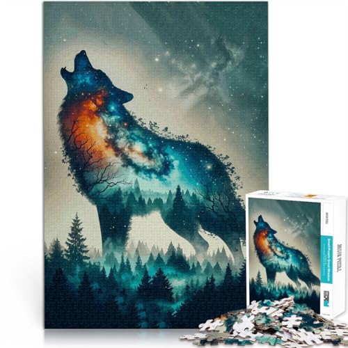 Spielzeug-Intellektuelles Spiel Wolf Doppelbelichtung Teenager-Puzzles 1000 Teile 26x38cm Heimdekoration Spielzeug für ab 14 Jahren Spielzeug-Intellektuelles Spiel Wolf Doppelbelichtung Teenager-Puzzles 1000 Teile 26x38cm Heimdekoration Spielzeug für ab 14 Jahren von LGNBTGM
