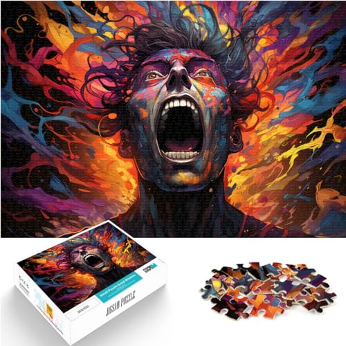 Spielzeug-Puzzle, Fantasie-Farbmann, 1000-teiliges Puzzle für Erwachsene, Holzpuzzle, Spielzeug-Puzzle, Lernspiele, Stressabbau-Puzzle, 1000 Teile (50 x 75 cm) von LGNBTGM