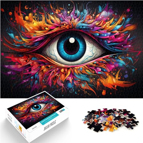 Spielzeug-Puzzle, Fantasie-Phönix-Augen-Gemälde, 1000 Teile, Puzzle, Holzpuzzle, Spielzeug-Puzzle, Lernspiele, Stressabbau-Puzzle, 1000 Teile (50 x 75 cm) von LGNBTGM