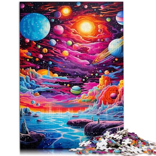 Spielzeug-Puzzle, bunter Astronaut, 1000 Teile, Puzzle für Erwachsene, Puzzle aus Holz, tolles Geschenk für die ganze Familie, 1000 Teile (50 x 75 cm) von LGNBTGM