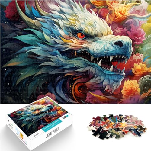 Spielzeug-Puzzle, bunter Fantasie-Leopard, 500-teiliges Puzzle, Lernspiele, Holzpuzzle, dekomprimierendes geistiges Lernspielzeug, 500 Teile (38 x 52 cm) von LGNBTGM