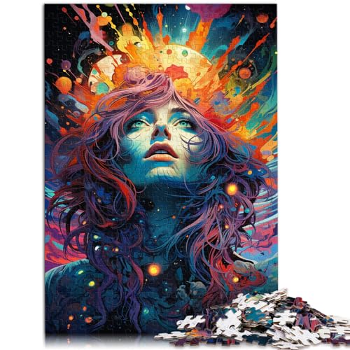 Spielzeug-Puzzle, farbenfrohe psychedelische Hexe für Erwachsene, 1000-teiliges Puzzle, Holzpuzzle, anspruchsvoll, Aber unterhaltsam und humorvoll, 1000 Teile (50 x 75 cm) von LGNBTGM