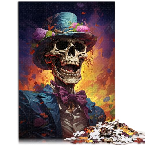 Spielzeug-Puzzle, farbenfrohes psychedelisches Gangster-Zombie-Puzzle, 500 Teile, für Erwachsene, Holzpuzzle, Familienpuzzlespiel, Geburtstagsgeschenke, 500 Teile (38 x 52 cm) von LGNBTGM