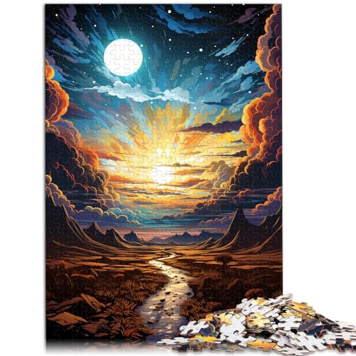 Spielzeug-Puzzle „Die farbenfrohe psychedelische Schönheit der Sahara-Wüste“ für Erwachsene, 1000 Teile, Holzpuzzle, schwierig und herausfordernd, 1000 Teile (50 x 75 cm) von LGNBTGM