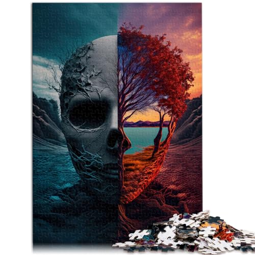 Spielzeug-Puzzle „Mensch vs. Natur“ Puzzle 1000 Teile für Erwachsene, Holzpuzzle, jedes Teil ist einzigartig – anspruchsvolles, unterhaltsames Familienspiel, 1000 Teile (50 x 75 cm) von LGNBTGM