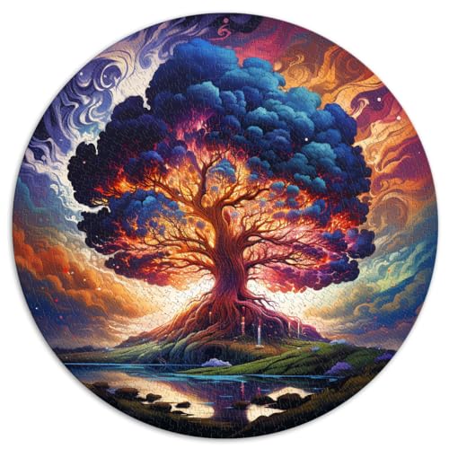 LGNBTGM Puzzle 1000-Teile - Ancient Tree Colorful - 1000 Teile - 26.5x26.5 Zoll - Fortgeschritten - Ab 14 Jahren - Unisex - Natur - Papier - Denksport-Puzzle von LGNBTGM