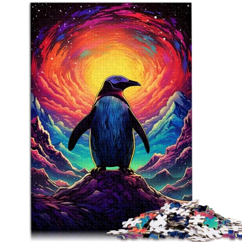 Spielzeug-Puzzle Bunte Pinguine 500 Teile Puzzles Holzpuzzle Spielzeug-Puzzles Lernspiele Stressabbau-Puzzles 500 Teile (38 x 52 cm) von LGNBTGM