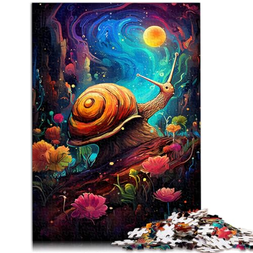 Spielzeug-Puzzle Bunte psychedelische Schnecke Puzzle 1000-teiliges Puzzle für Erwachsene Holzpuzzle Heimlernspiele DIY-Spielzeug 1000 Teile (50 x 75 cm) von LGNBTGM