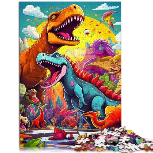 Spielzeug-Puzzle Dinosaurierwelt für Erwachsene, 1000-teiliges Puzzle, Holzpuzzle, Spielzeug-Puzzle, Lernspiele, Stressabbau-Puzzle, 1000 Teile (50 x 75 cm) von LGNBTGM